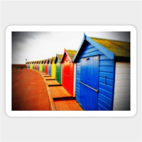 Dawlish Warren Beach Huts Devon England - Dawlish Warren - Sticker ...