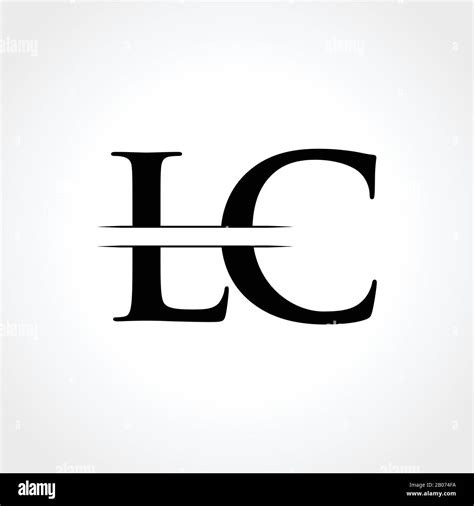 Initial LC letter Logo Design vector Template. Abstract Black Letter LC ...