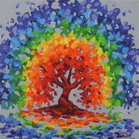 Rainbow Tree III Painting by Karen Ilari | Fine Art America