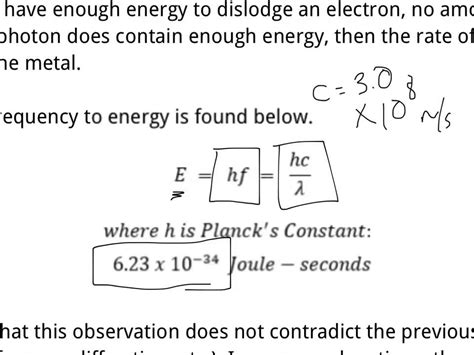 Photon energy equation - YouTube