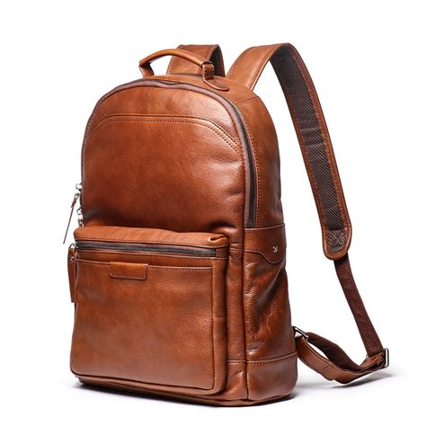 Full Grain Leather Backpack, Men Travel Backpack LJ 88120 | MoshiLeatherBag - Handmade Leather ...