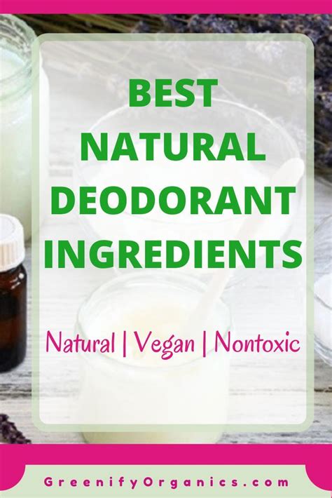 8 BEST Natural Deodorant Ingredients | Natural, Vegan and Nontoxic in 2020 | Natural deodorant ...