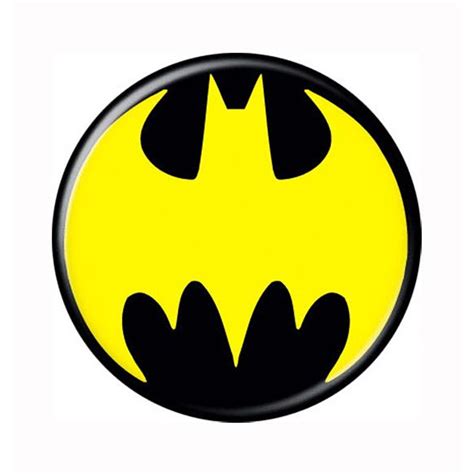 Batman Yellow Symbol Button