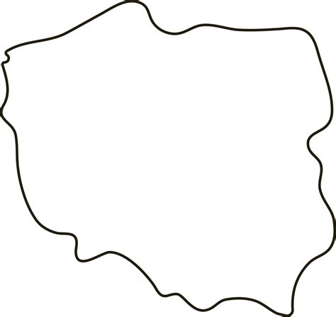 Map of Poland. Simple outline map vector illustration 8726752 Vector ...