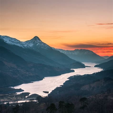 Highlands Sunset above Loch Leven, Scotland