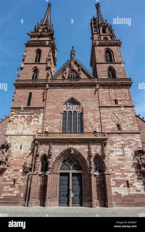 West Facade of Basel Minster Stock Photo - Alamy