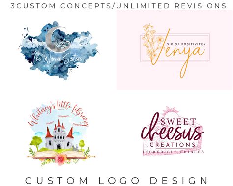 Custom Logo Design and Watermark Blog Logo Design Minimalist - Etsy