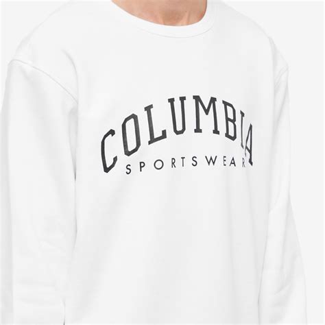 Columbia Logo Fleece Crew Sweat White | END.
