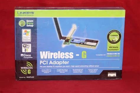 LINKSYS WIRELESS-G WMP54G 2.4GHZ, PCI Adapter. $15.00 - PicClick