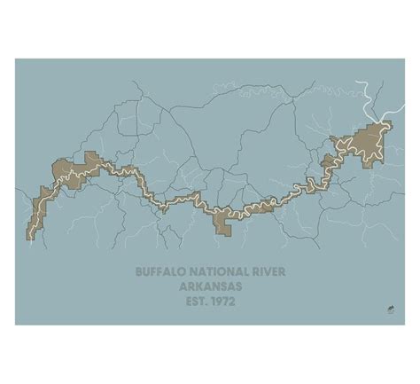 Buffalo National River Map | Yellowstone map, Glacier national park map ...