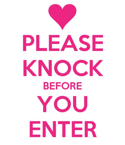 Please Knock Before Entering Engraved Sign Pictures
