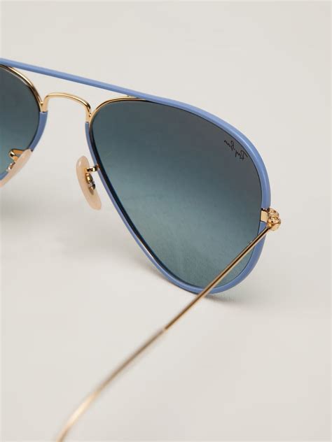 Ray-ban 'Aviator Full Color' Sunglasses in Blue | Lyst