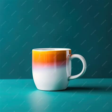 Premium AI Image | A white mug mockup isolated in colorful background