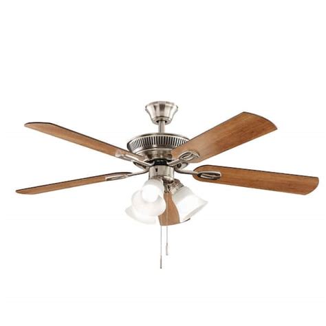 Reviews for Hampton Bay Glendale III 52 in. LED Indoor Brushed Nickel Ceiling Fan with Light and ...