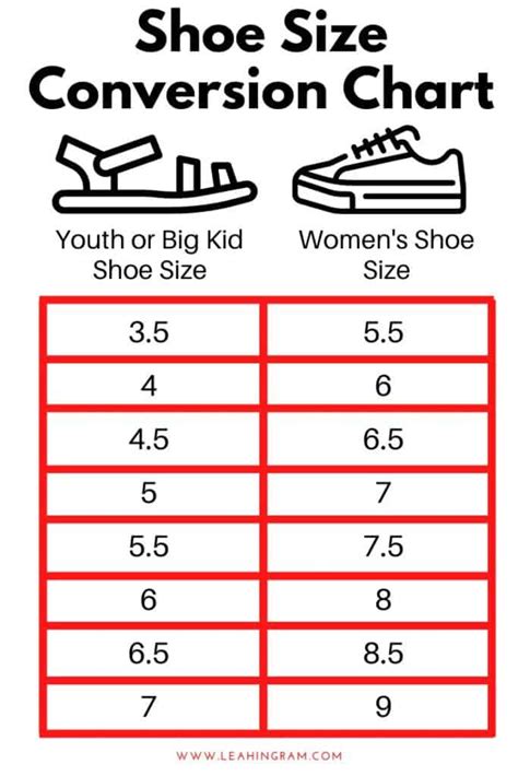 How to Convert Youth to Women's Shoe Sizes - 2024