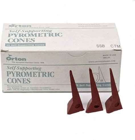 Sonstige Cone 017 ORTON SSB SELF SUPPORTING PYROMETRIC CONES CERAMIC KILNS Box of 25 ...