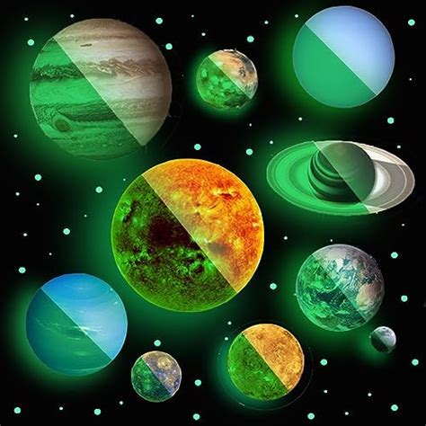 Amazon.com: Hello World 200pcs Glow in The Dark Stars and Planets ...