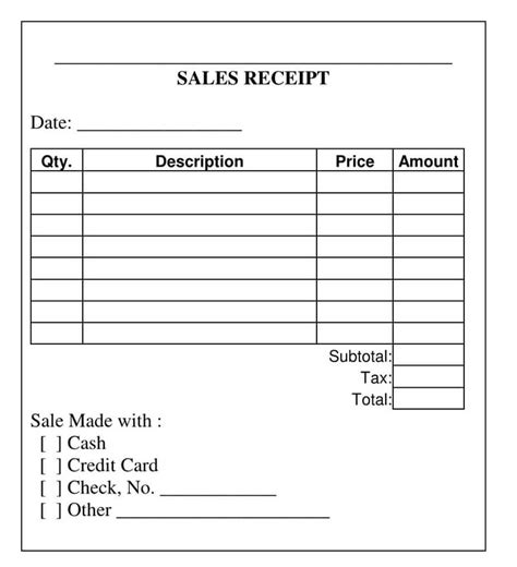 28 Free Sales Receipt Templates (for Word, Excel, PDF)