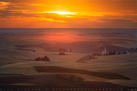 Palouse Sunset III Stock Image, Palouse Region, Washington - Sean ...