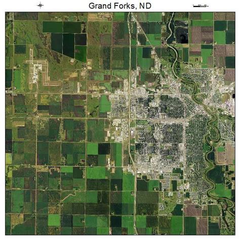 Aerial Photography Map of Grand Forks, ND North Dakota