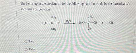 Solved The first step in the mechanism for the following | Chegg.com