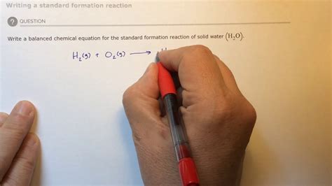 Write A Balanced Chemical Equation For The Standard Formation Reaction Of Solid Water - Tessshebaylo