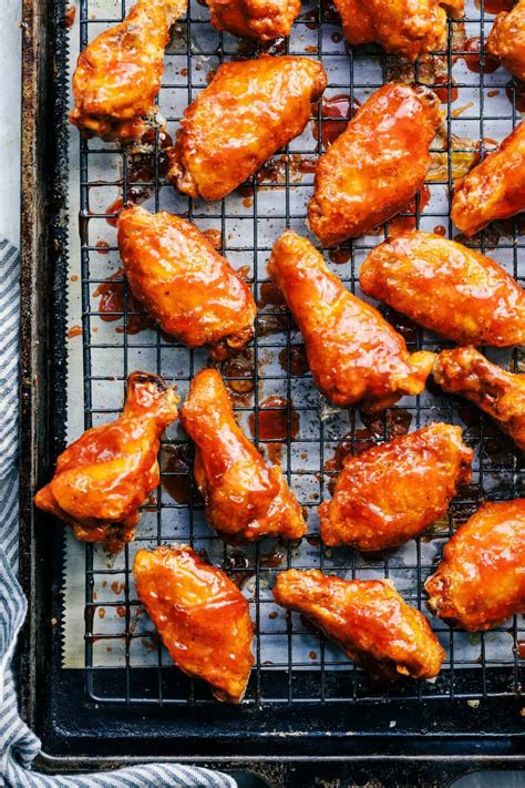 Baked Sticky Honey Garlic Buffalo Wings - Recipe Concepts