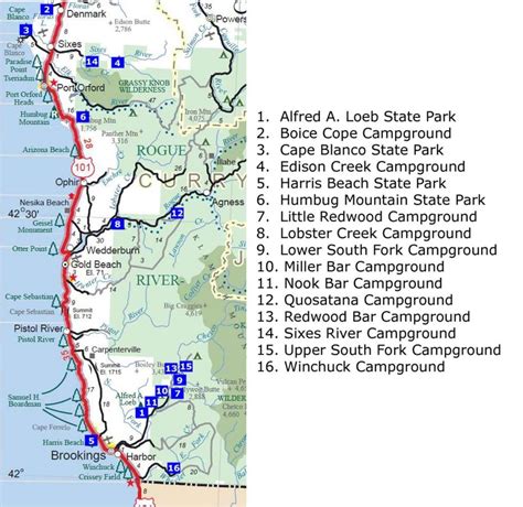 Maps. Oregon State Campgrounds Map - Diamant-Ltd - California State ...