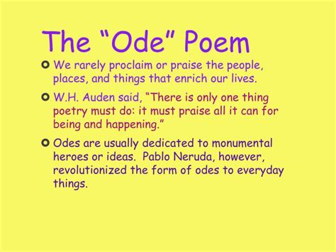 PPT - The “Ode” Poem PowerPoint Presentation, free download - ID:1972118