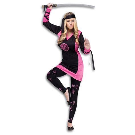 Pink Dragon Ninja Costume - Girls Halloween Ninja Outfit - Womens ...