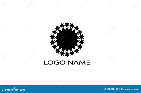 Logo Abstract Circle Black and White Stock Illustration - Illustration of osolated, unik: 112282222