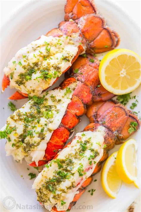 Lobster Tails Recipe with Garlic Lemon Butter - NatashasKitchen.com