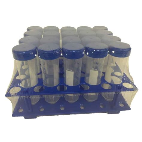 Centrifuge Tubes, Conical Bottom, 50 ml, Sterile, 20/Rack, 25 Racks/Case | Mopec