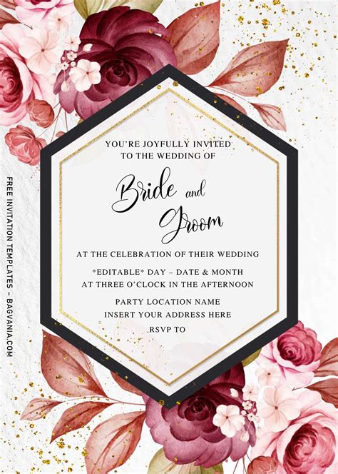 Free Printable Wedding Invitation Template For Word - Printable Templates