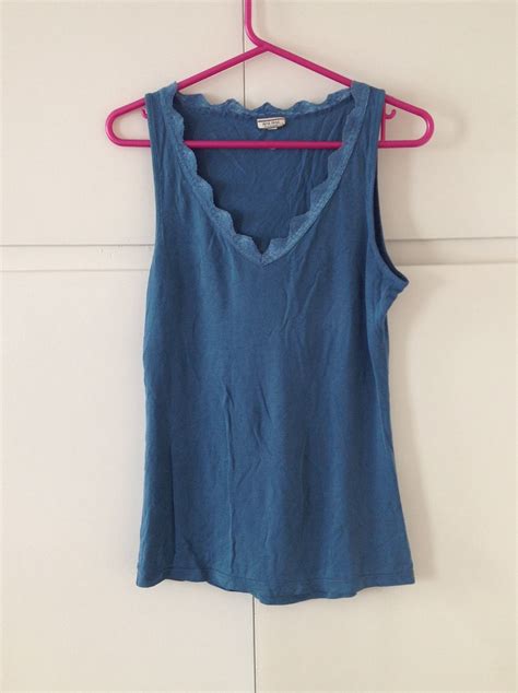 Blue top Blue Tops, Athletic Tank Tops, Basic Tank Top, Sleeveless Top, Clothes, Women, Fashion ...