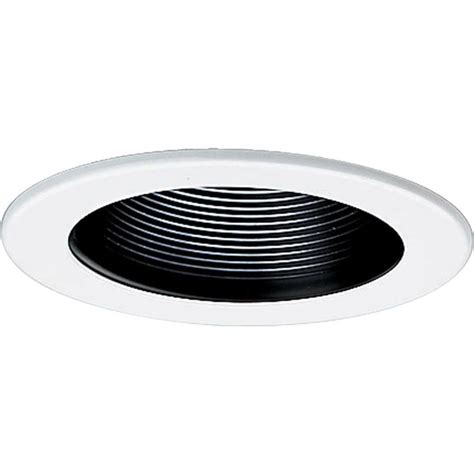 Progress Lighting Black Baffle Recessed Light Trim (Fits Housing Diameter: 4-in) at Lowes.com