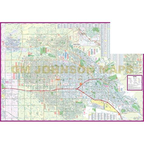 Boise / Caldwell / Nampa / Meridian, Idaho Street Map - GM Johnson Maps