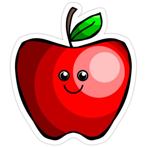 "Cute Apple" Stickers by Hunniebee | Redbubble