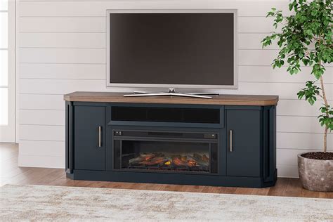 Landocken Extra Large TV Stand W/ Fireplace Signature Design ...