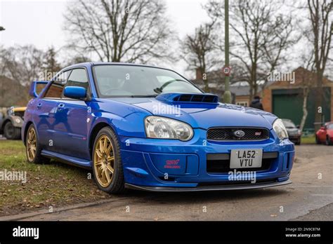 2003 Subaru Impreza WRX STI, on display at the Japanese Assembly held at Bicester Heritage ...