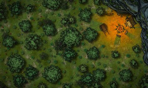 Forest camp at night | Inkarnate - Create Fantasy Maps Online