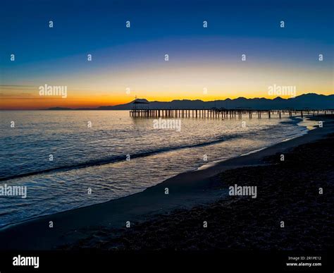 Sunset at Lara Beach, Lara, Antalya, Turkey Stock Photo - Alamy