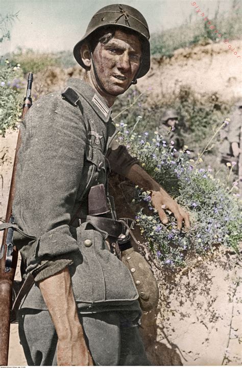 German Soldier Eastern front. : r/Colorization