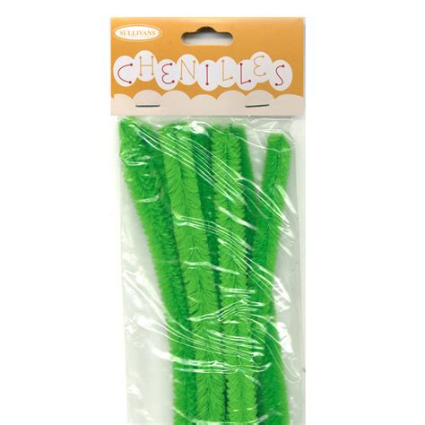 Chenille Stick 12mm Green : Sullivans International