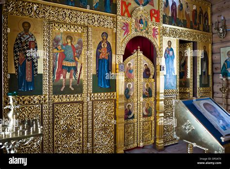 ANTARCTICA - Ornate iconostasis at Trinity Church, a Russian Orthodox ...