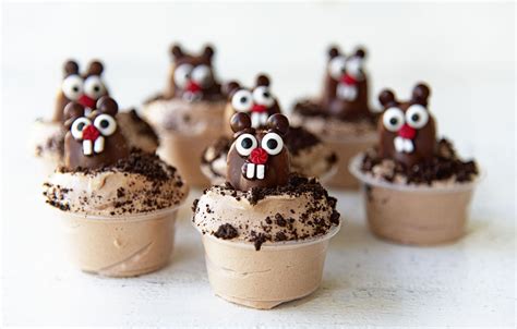 Groundhog Day Pudding Shots - Sweet ReciPEAs