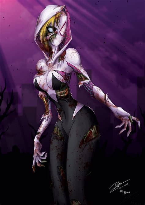 Zombie Spider-Gwen by Kraus-Illustration on DeviantArt