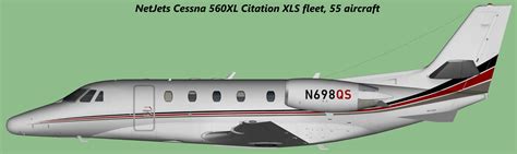 NetJets Cessna 560XL Citation XLS fleet, 55 aircraft