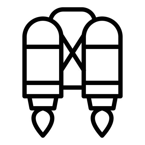 High jetpack icon outline vector. Skill growth 15225535 Vector Art at ...