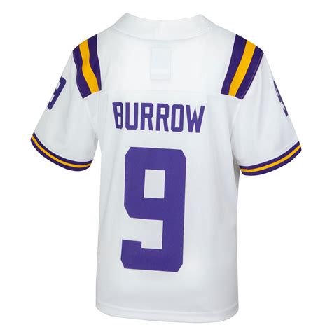 LSU Tigers Nike #9 Joe Burrow Youth Replica Football Jersey – White (B — Bengals & Bandits